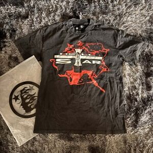 Black and Red Graphic T-Shirt